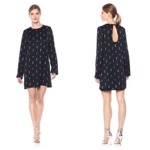 EQUIPMENT Black Anjelisa Lighting Bolt Dress NWT